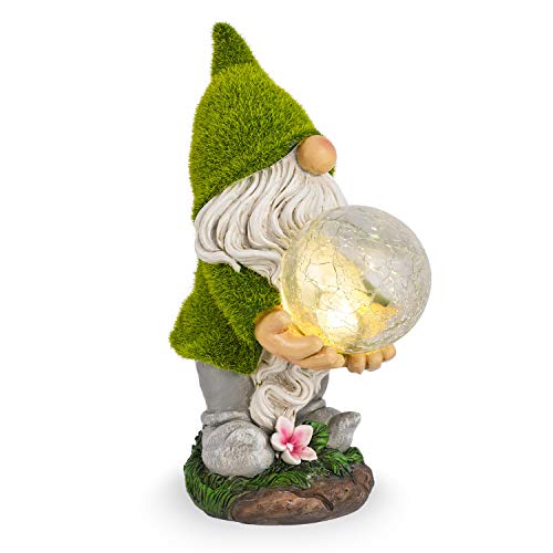 Garden Gnome Light Decor - Outdoor Decorations - Solar Statue - Gnome Decorations Patio Deck Yard Garden