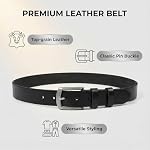 BELTER Leather Belt Mens Leather Belts Mens Belts 100% Full Grain Leather Jeans Belt Men for Casual,Cowboy & Work Wear
