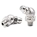 COMOK Silver Tone 45 Degree Stainless Steel Grease Nipple Car Use Fitting 20pcs (M6)