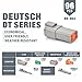 IWISS Deutsch 4 Pin Way DT Connector Kit, Size 16 Stamped Contacts 14-18AWG, Automotive Electrical Connectors, 96 Pieces
