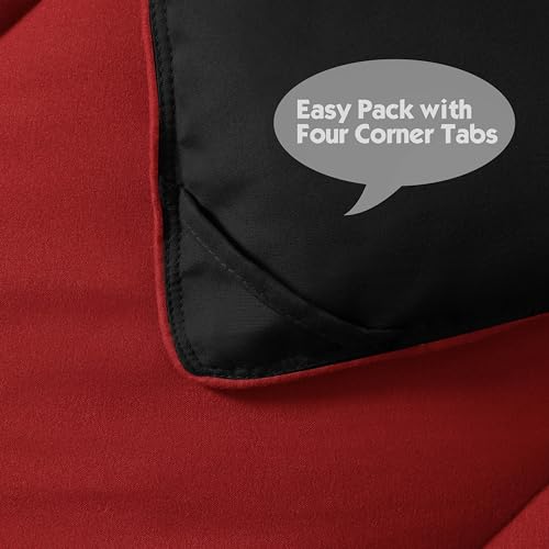 Image of HIG 3pc Red /Black Twin /Twin XL Bedding Comforter Set Duvet Insert Blanket