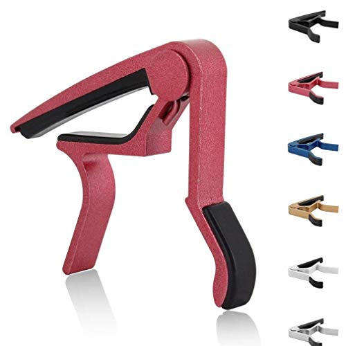 Hotaden Une Seule Main Rouge Guitar Capo Quick Change - Les Beatles, Paul McCartney, John Lennon, RIngo Starr, George Harrison Hotaden Une Seule Main Rouge Guitar Capo Quick Change