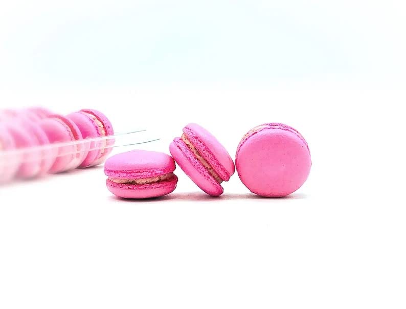 50 Pack Gluten Free French Raspberry Macaron | A great addition for your bakery establishment or your next party