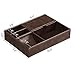 BEWISHOME Mens Valet Tray for men, Nightstand Organizer, Dresser Organizer, Catch All for Mens AccessoriesFaux Leather,Brown SSH06Z