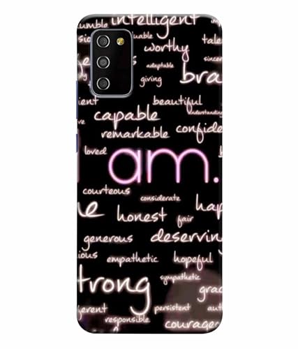 Image of Printed Hard Back Case Cover & Compatible for Samsung Galaxy A03S / Samsung Galaxy A02S | Motivation Quotes (Multicolor) - D1190