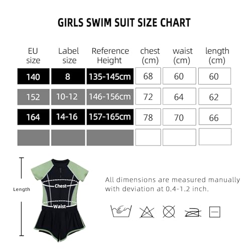 Traje de baño para niñas que evita rozaduras gracias a sus pantalones cortos de playa 6