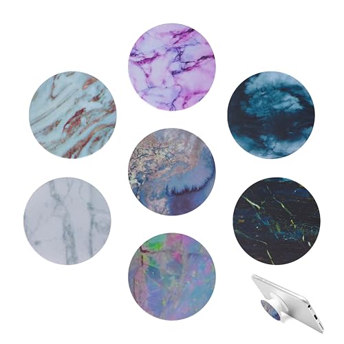 7 PCS Soporte de Anillo de Agarre para Teléfono Móvil, Rotación de 360° Base y Agarre Extensibles Soporte Portátil Accesorios para Teléfonos Móviles Comodidad Diaria para Smartphones y Tabletas