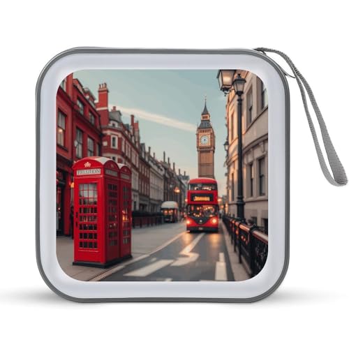 Bolsa de plástico duro para 40 CD con protección antigolpes y cremallera de seguridad 2