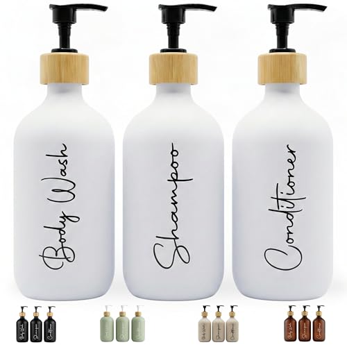 FCINNOVA Dispensador Jabon Baño blanco mate 500ml Set de 3 Botes para Gel y Champu Acondicionador y Embudo para rellenado Este Dosificador Jabon Baño es elegante practico y mantendra su ducha ordenada FCINNOVA Dispensador Jabon Baño blanco mate 500ml Set de 3 Botes para Gel y Champu Acondicionador y Embudo para rellenado Este Dosificador Jabon Baño es elegante practico y mantendra su ducha ordenada