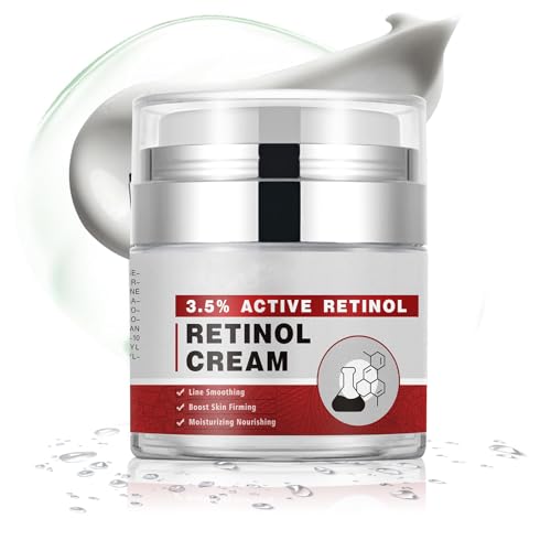 Retinol Cream for Face with Collagen, Hyaluronic Acid Anti Aging Wrinkle Creams, Face Lift Cream for Skin Tightening and Firming, Wrinkle Smoother for Women & Men