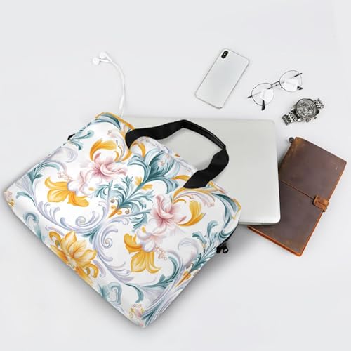 Funda para portátil con patrón floral amarillo ALAZA 13-15.6 pulg miniatura 7