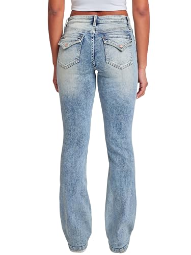 YMI Women's Bootcut Jeans with Flap Pockets, P608753
