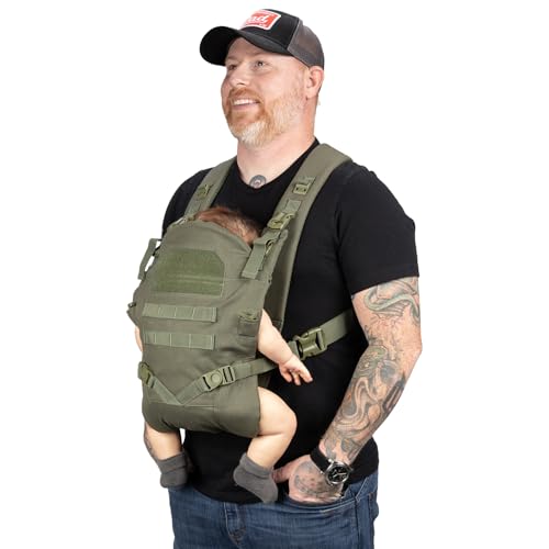Image of Tactical Baby Gear Tactical Baby Carrier for Dads – Ergonomic, Hip Healthy & Comfortable for Infants and Toddlers (8–33 lbs) (Ranger Green)