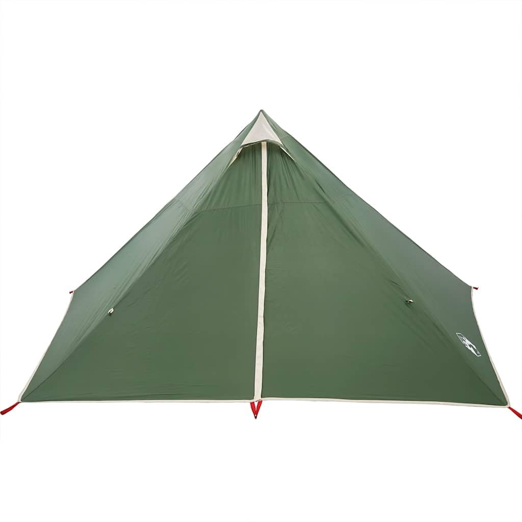 Tienda familiar tipo 7 personas gris y naranja impermeable con postes