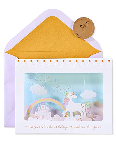 Image of Papyrus Unicorn Birthday Card for Girl (Magical Birthday)
