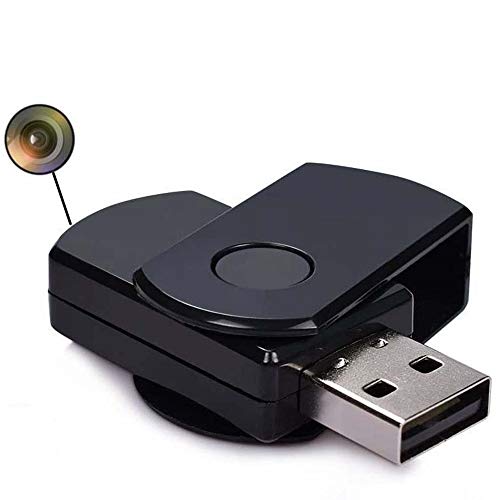 ® Schlüsselanhänger mit Mini-Spionkamera HD USB-Stick einziehbar Micro Video Recorder mit Ton (16 GB)