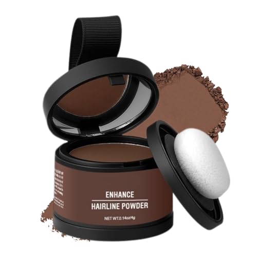 Ansatzpuder,Hairline Powder,Haaransatz Puder für Männer & Frauen,Haaransatz Ausbessern & Haarausfall Abdecken, Haarfasern/Haartopper Alternative,Regen,schweißfest und Natürliches(#13 Dunkelbraun,1PC)