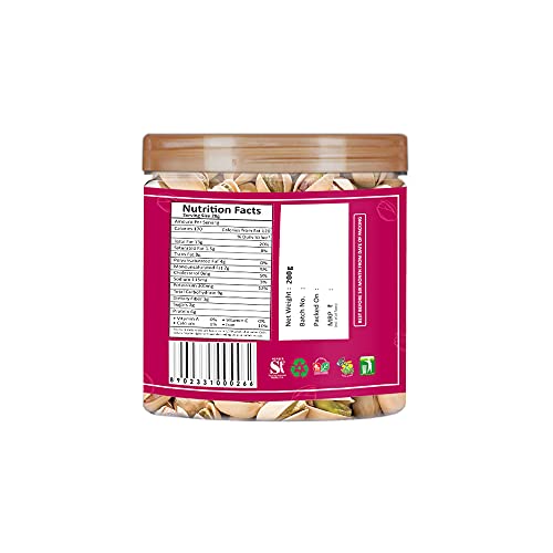 Image of YUM YUM California Premium Roasted & Salted Jumbo Size Pistachio Nut 800g Pack of 4-200g Each| Pista Dry Fruits | Super Crunchy & Delicious Healthy Nuts | Gluten Free & Low-Calorie