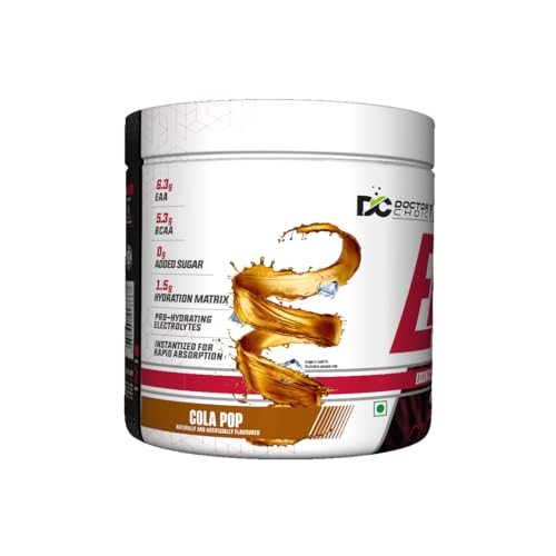 Image of Doctor's Choice EAA (Essential Amino Acids) BCAA for Intra-Workout /Post Workout 300grams (Cola- 30 Servings), Powder