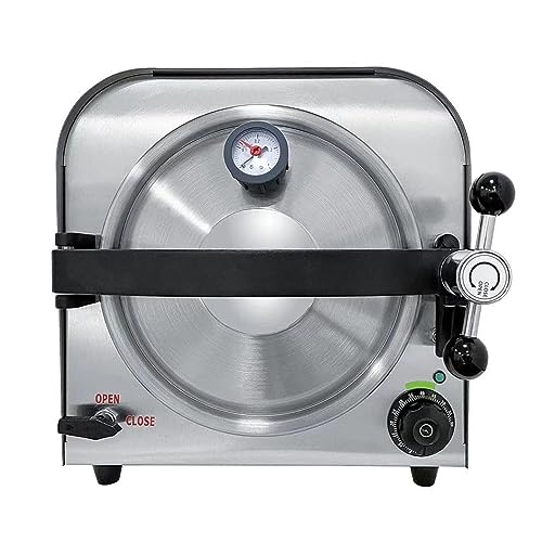Autoclave - Equipo de laboratorio dental de 900 W para laboratorio, máquina esterilizadora de vapor de 14 L con temporizador y pantalla LED Autoclave - Equipo de laboratorio dental de 900 W para laboratorio, máquina esterilizadora de vapor de 14 L con temporizador y pantalla LED