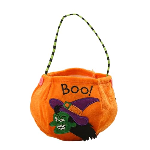 Ankelesz Halloween Pumpkin Bag Reusable Fabric Trick or Treat Bag-