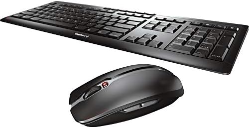 CHERRY Stream Desktop - Wireless Keyboard and Mouse Combo - US Layout - QWERTY Keyboard - Black