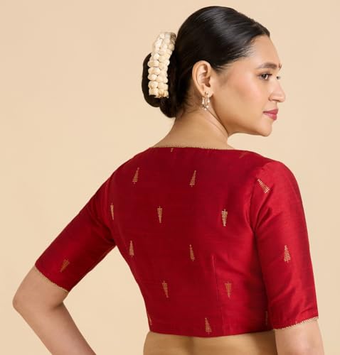 Image of Studio Shringaar Women's Handloom Cotton Silk Readymade Saree Blouse with Underarm Sweat Pads (Pack of 14 Pads)