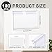 100 Pcs Clear Plastic Label Holders + 100 Pack Blank Label Paper, Merchandise Sign Display Tag Holder for Pantry Retail Merchandise Shopping Mall Store Shop Supermarket（2.36x1.57in）