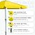 JEAREY 9 FT Patio Umbrellas Outdoor Large Market Umbrella With Push Button Tilt and Crank Lift System 8 Sturdy Ribs UV Protection Waterproof Sunproof Yellow