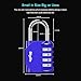 Diyife Combination Padlock, 4 Digit Outdoor Waterproof Lock for School Gym Sports Locker, Fence, Toolbox, Case, Hasp Cabinet Storage (Blue)