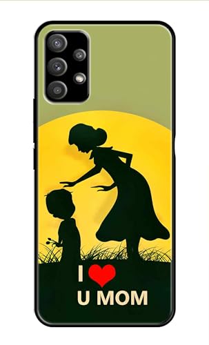 Image of Metal TPU Printed Back Cover for Samsung Galaxy M32 5G (Love U Mom) 360 Degree Protection | Camera Protection -25092024(AR)