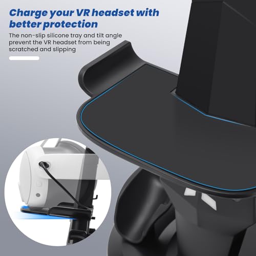 Lampelc Vr Charging Stand For Meta/Oculus Quest 3, Quest 2 Headset thumb #4
