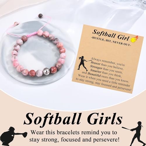 Softball Gifts for Girls Softball Bracelets for Teen Girls Daughter, Granddaughter, Coach, Team Gifts Birthday/Christmas/Graduation Gifts4
