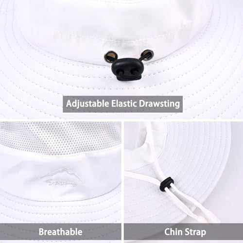 Image of Sun Hats for Men Women Fishing Hat UPF 50+ Breathable Wide Brim Summer UV Protection Hat