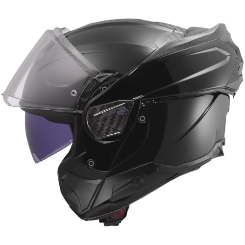 Image of LS2 Helmets Advant II Modular Motorcycle Helmet W /SunShield (Gloss Jeans Gray - X-Small)
