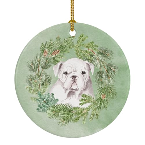 Caroline's Treasures English Bulldog Dogs Ceramic Christmas Ornament