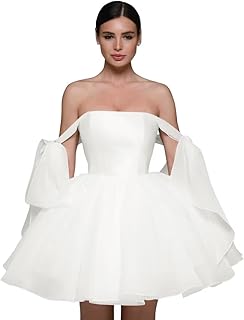Short Homecoming Dresses for Women Organza Wedding Dresses for Bride Ball Gowns Formal Cocktail Dresses - Buy now