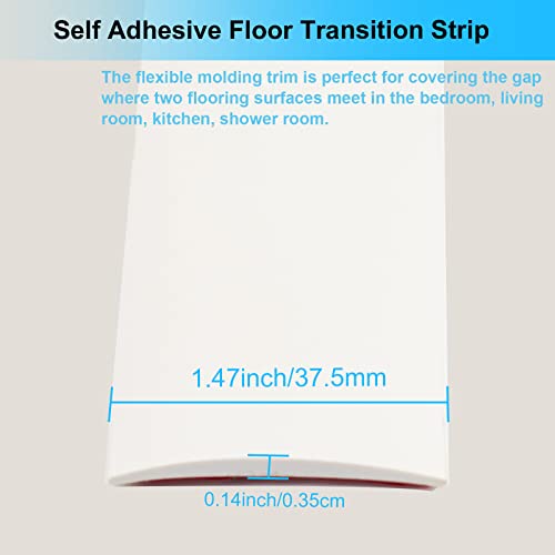 Weiß Übergangsprofil Wasserdicht Selbstklebend Vinyl Übergang Sschiene 3m