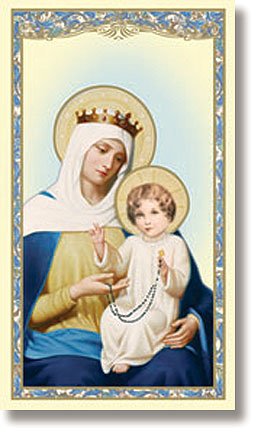 Mysteries of the Rosary Holy Prayer Card New Design Fully Laminated