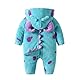 Baby Junge Mädchen Hai Kostüm Plüsch mit Kapuze Strampler Cute Animal Cosplay Jumpsuit Weihnachten Herbst Winter Kleidung (B Monsters, 12-18 Months)
