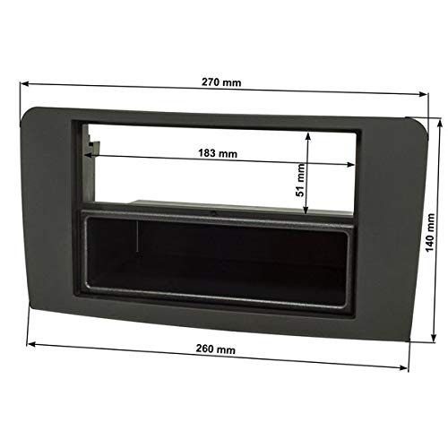 Sound-way - Kit Montage Cadre de Radio Adaptateur autoradio 1 DIN / 2 DIN pour Mercedes Classe M W164 / GL X164 - KA11-087