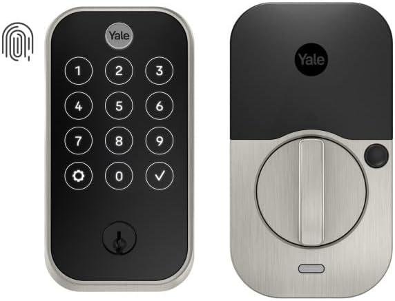 Miniatura 1 de Yale Assure Lock 2 Touch (nuevo) - Cerradura de puerta de huellas dactilares en níquel satinado - Desbloquea con tu código o tu huella digital -