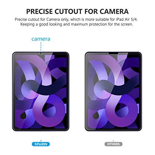 Sparin [3-Pack] Screen Protector Compatible With Ipad Air 5 /Ipad Air 4 10.9 Inch, Tempered Glass Compatible With Ipad Air 5Th 4Th Generation (2022&2020), Apple Pencil Compatible #TOP1