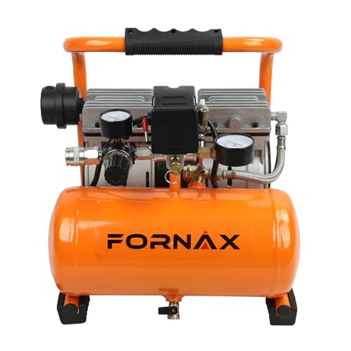 FORNAX Ultra Quiet Air Compressor, 1.3Gallon, 1HP, 65dB Silent Oil-Free Portable Compressor, 125 PSI Max, 120V, for Tire Inflation, Nail Gun, Garage, Bike, Pneumatic Tools