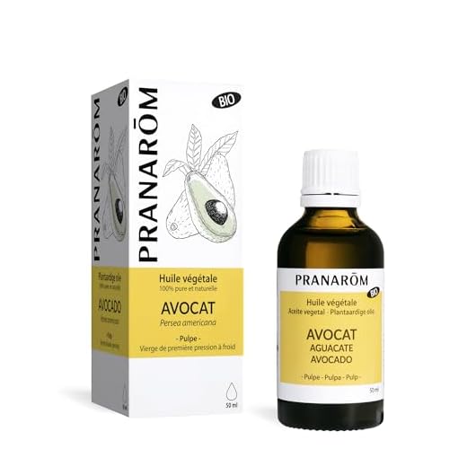 Pranarôm Aceite vegetal de Aguacate 100% Bio, Persea americana - Obtenido por primera presión en frío y tratamiento del fruto del aguacate, Conviene a las pieles secas e irritadas, 50 ml