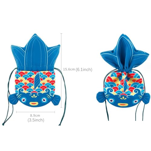 6 Bolsas de Seda Koi China para Regalos y Dulces miniatura 2
