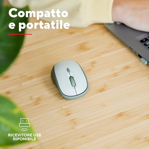 Quarta immagine Trust Yvi+ Mouse Wireless Silenzioso con Design Sostenibile, Verde