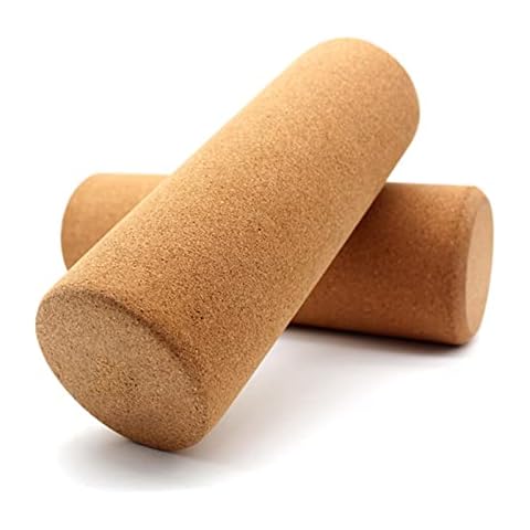 High-Density Round Cork Muscle Roller Non-Slippy Yoga Deep Tissue Massage Roller for Physical Therapy Back Legs Relaxing Pain Relief (30cm) Cover