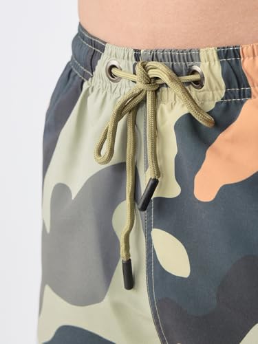Image of The Souled Store Swin Shorts: Men and Boys Drawstring Waist Polyester Regular Fit Quick-Dry Lightweight Swim Shorts