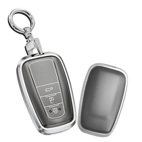 Coque de clé pour Toyota Corolla et Prius : protégez vos 3 boutons contre l'usure en gris